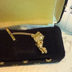 Gold Mickey Mouse Tie Clip
